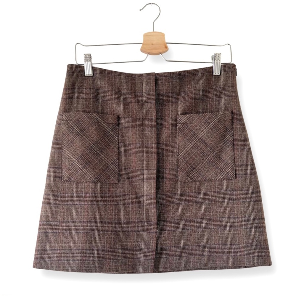 *LIKE NEW* Mango Houndstooth Mini Skirt in Brown - EUR M / USA S
